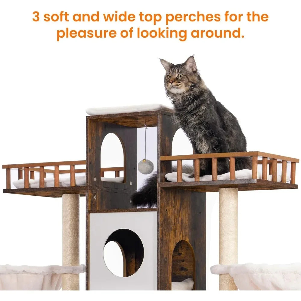 Cat Tree Litter Box Enclosure Cats 20 lbs