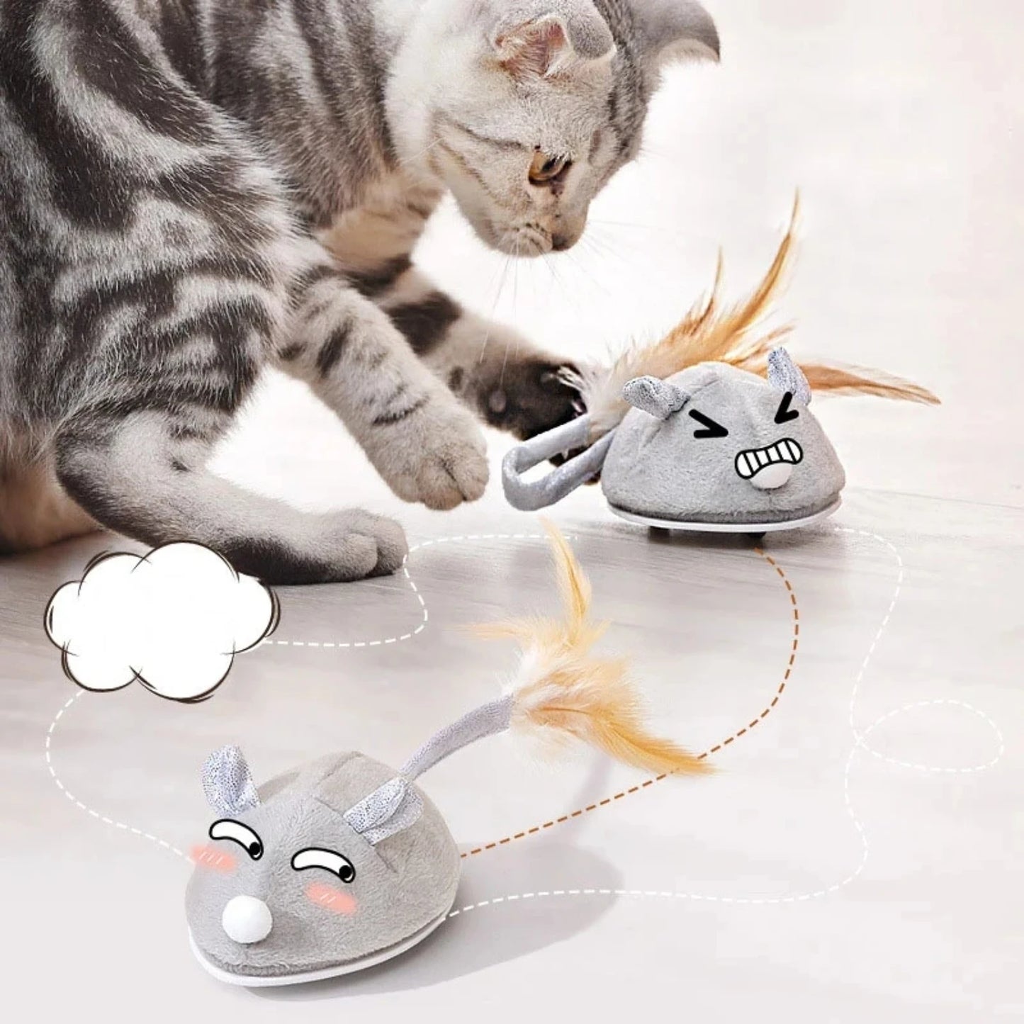 Cat Toy Electronic Mice Rechargable Kitten Accessories