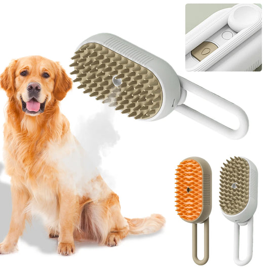 Electric Steam Brush Cat Cleaning Spray Grooming