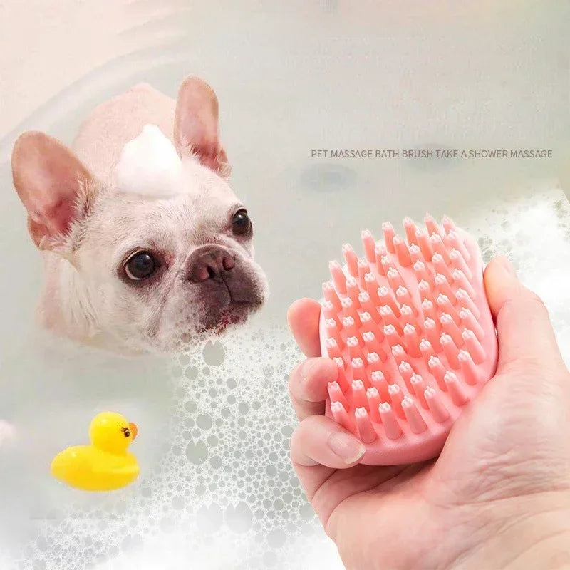 Pet Bath Massage Brush, Grooming Comb  Dogs