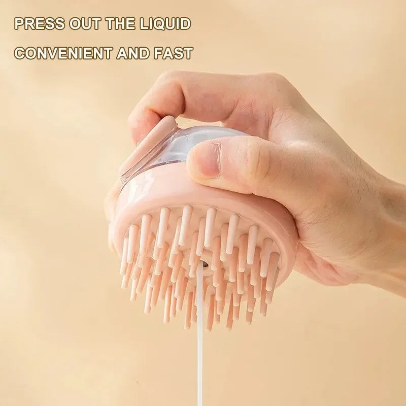 Pet Bath Brush Soft Silicone Shampoo Dispenser