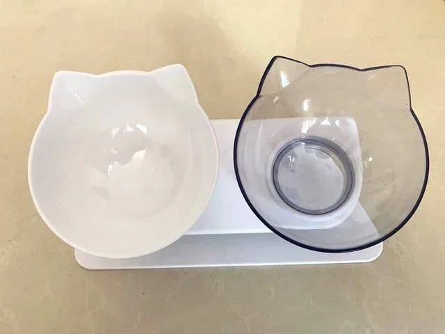 Double Cat Bowl Elevated Stand Product Supplies