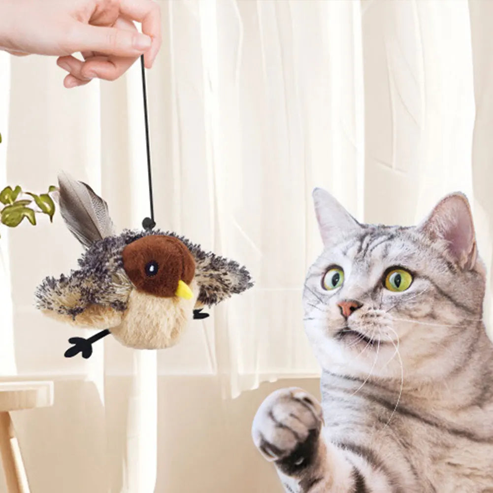 Interactive Cat Toys Flying Bird Flapping Wings