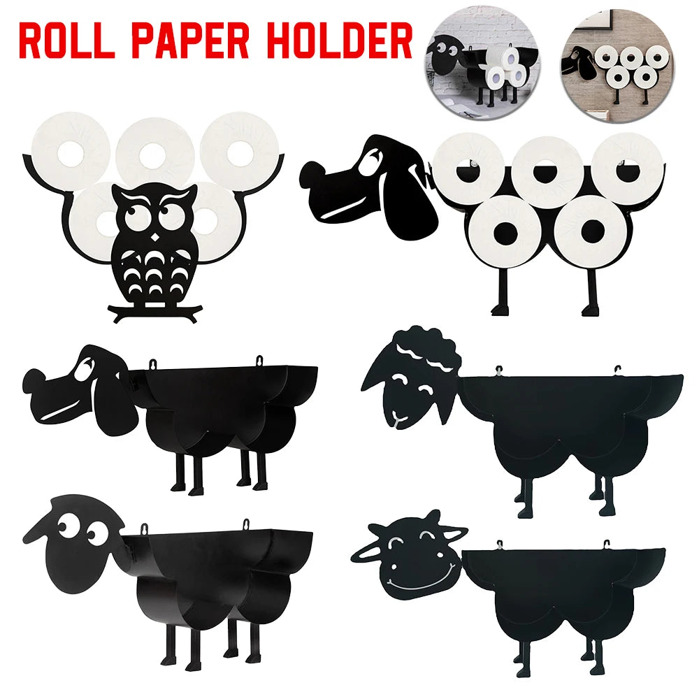 Sheep/Puppy Decor Toilet Paper Holder Storage