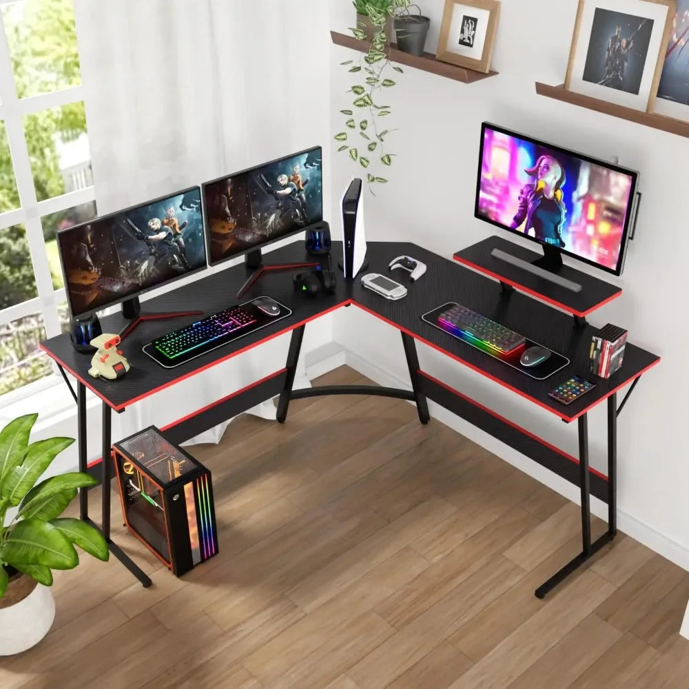 L Shaped Desk Corner Gaming Desk Large Desktop