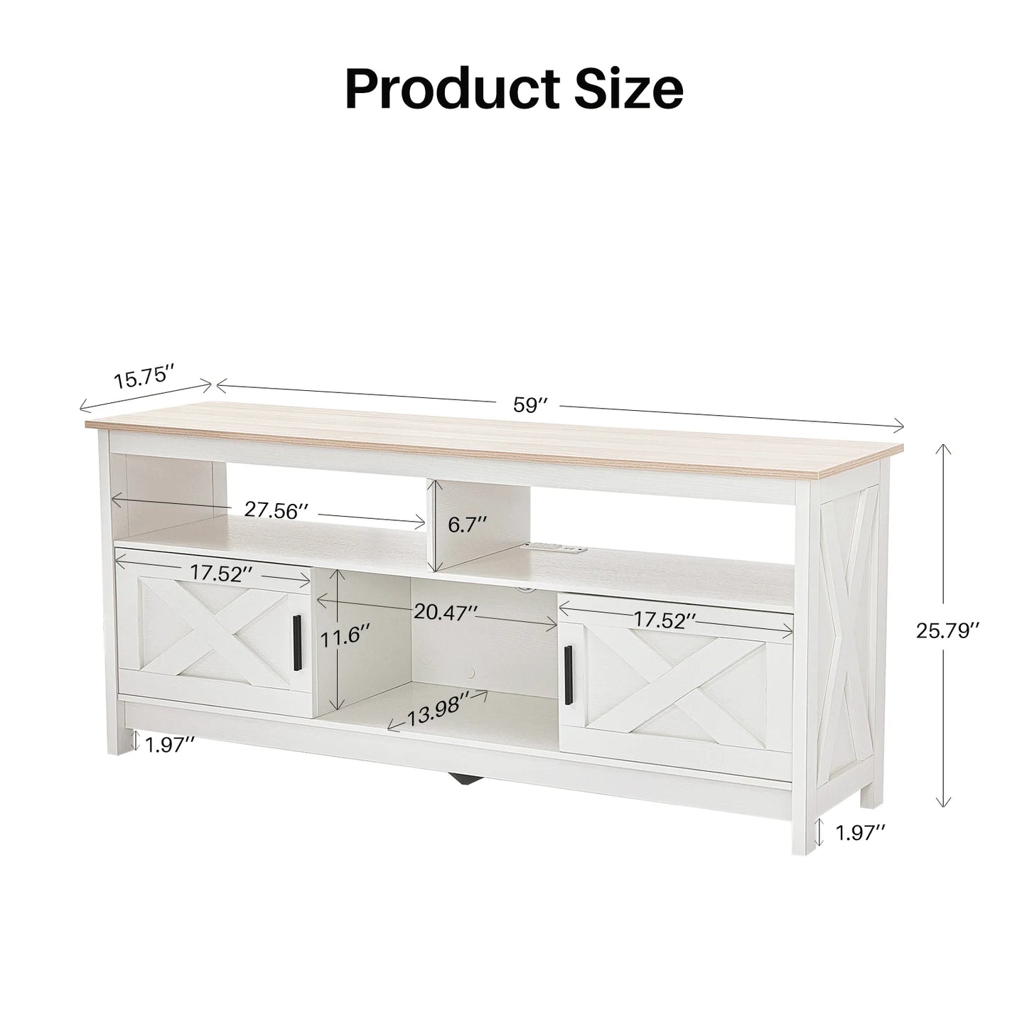 REDLIFE TV Stand TVs Up 65 inches Entertainment Center