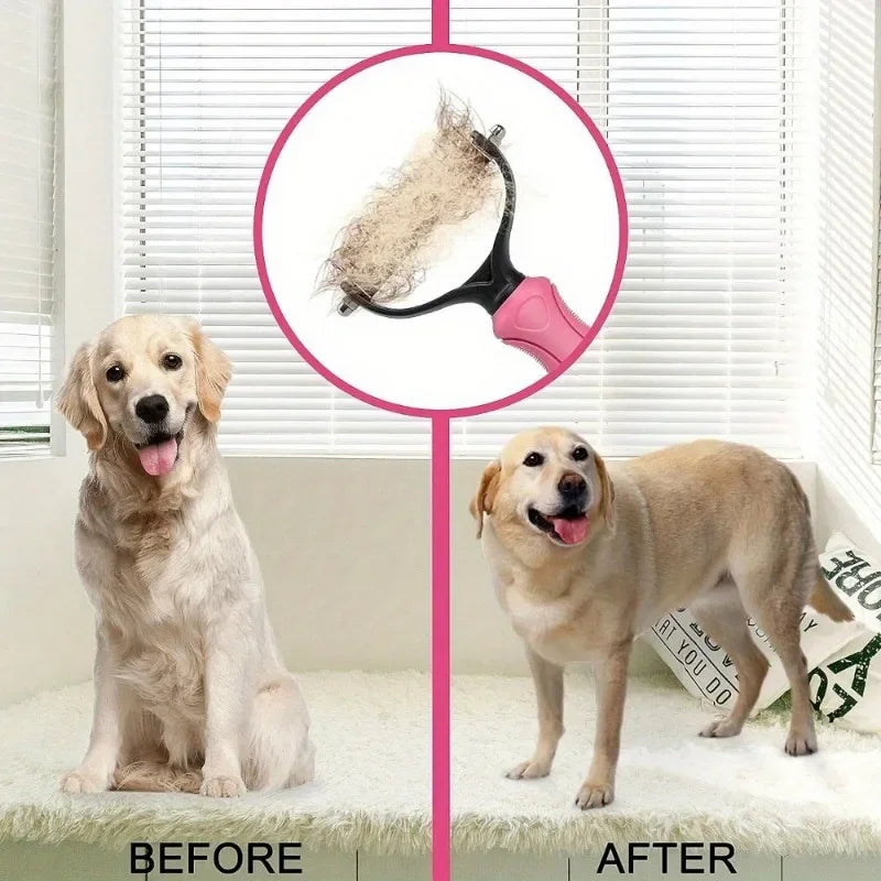 Double-Sided Undercoat Rake Brush Pet Grooming