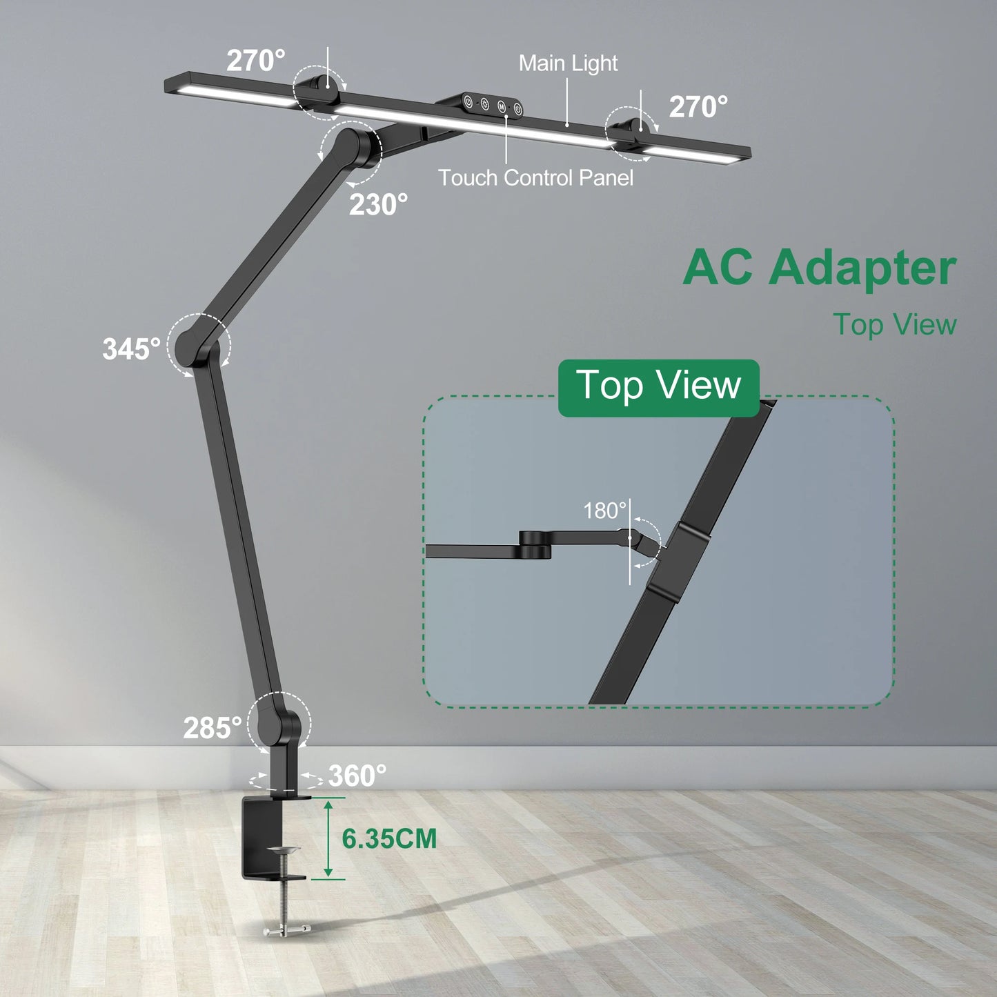 Led Desk Lamp Clamp, Architect Desk Home