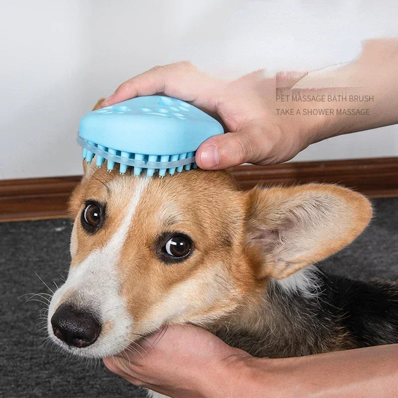 Pet Bath Massage Brush, Grooming Comb  Dogs