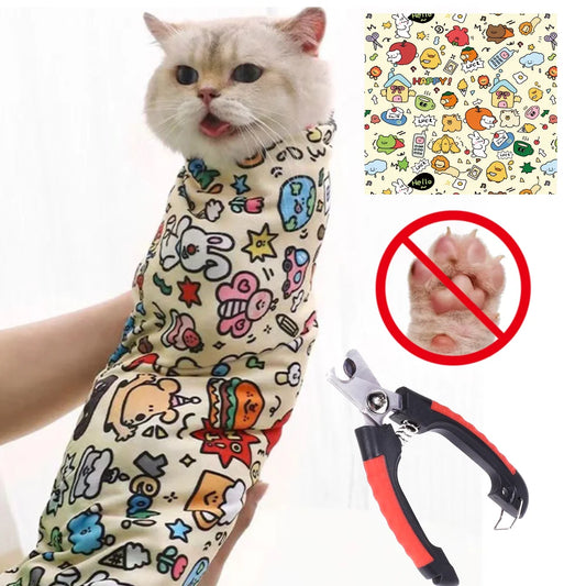 Cat Grooming Wrap Self-adhesive Nail Clipper