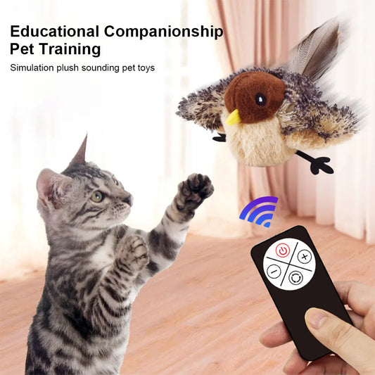 Interactive Cat Toys Flying Bird Flapping Wings