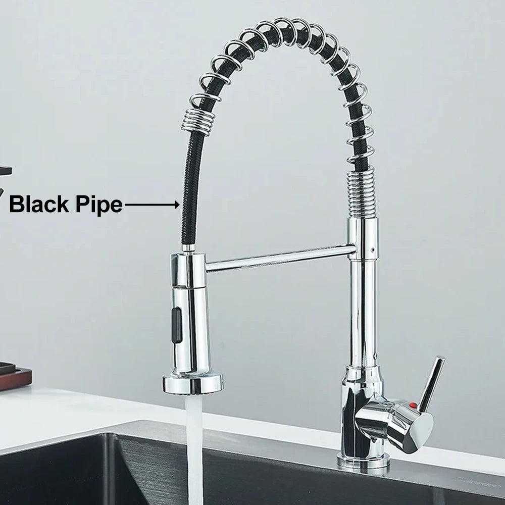 Matte Black Kitchen Sink Faucet One Handle