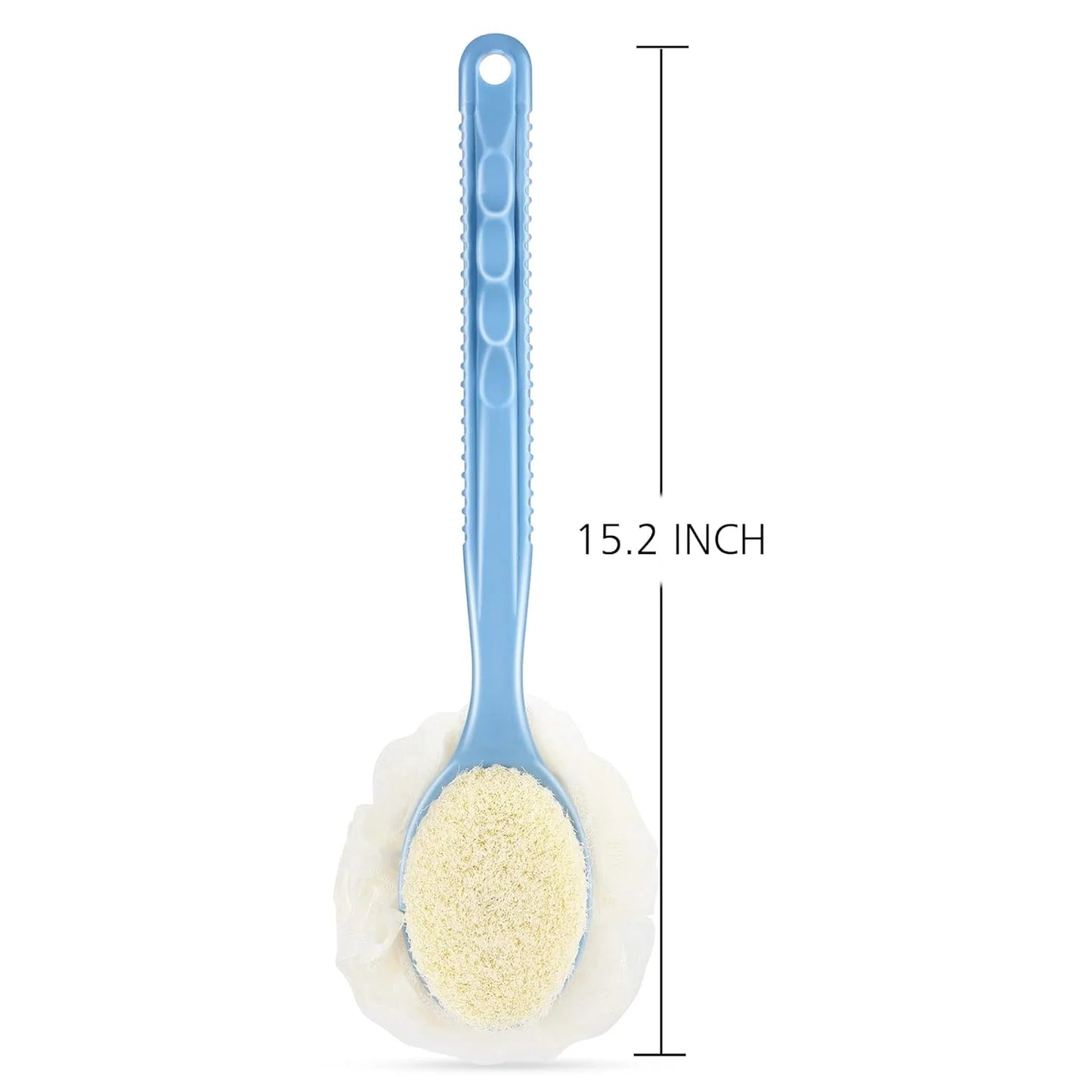 Shower Body Brush with Bristles and Loofah