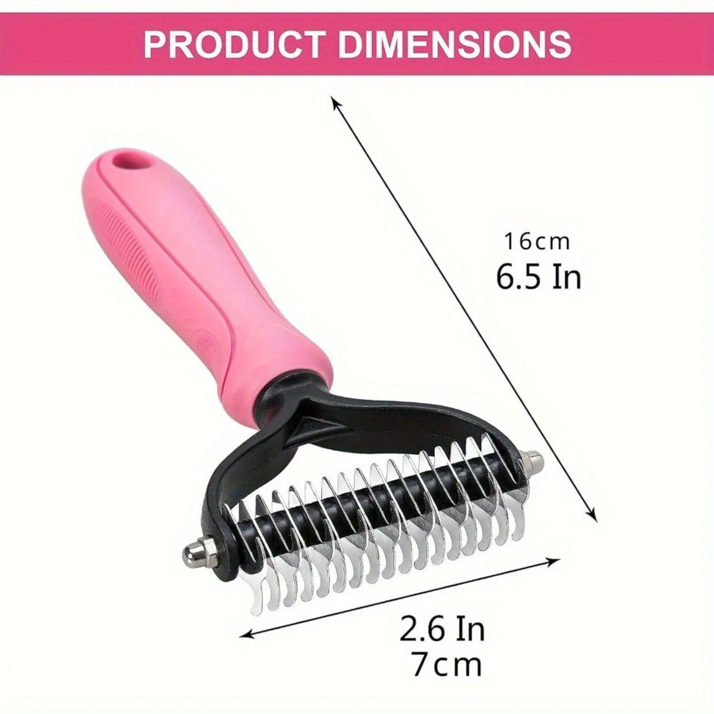 Undercoat Rake Dogs, 2 Side Brush Deshedding Dematting