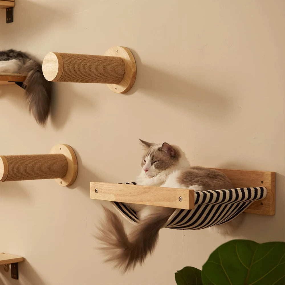 3Pcs Cat Hammock with Four Step Stairways