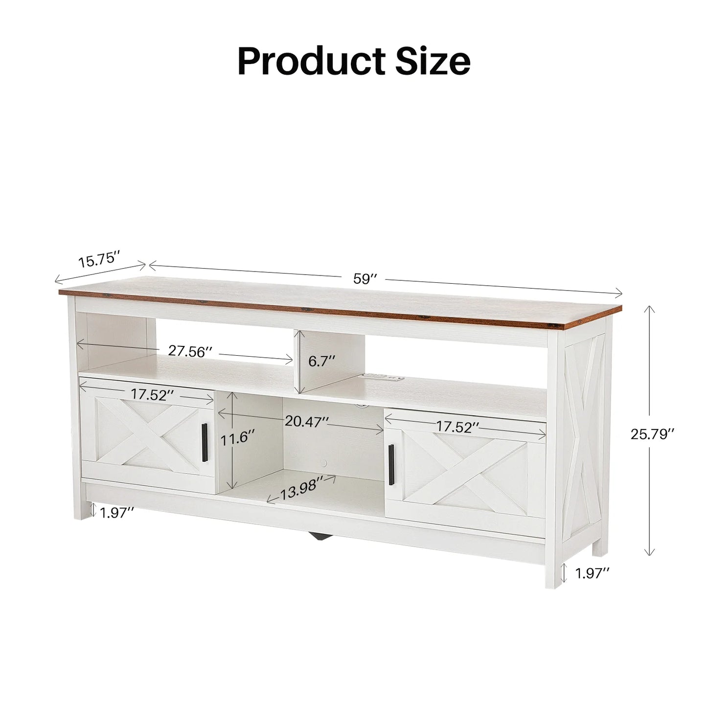 REDLIFE TV Stand TVs Up 65 inches Entertainment Center