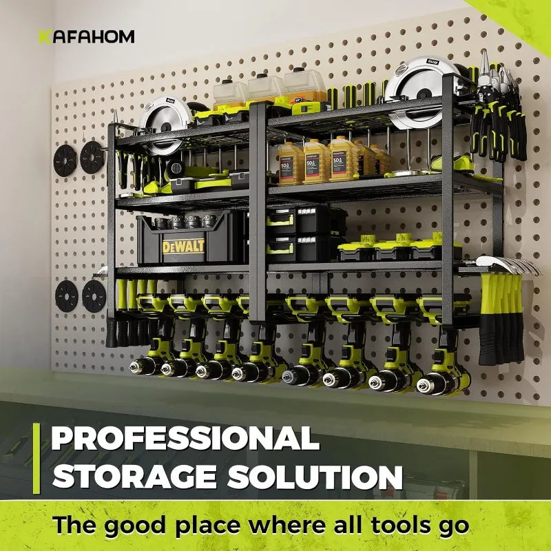 Power Tool Organizer, 8 Drill Holder Wall Mount,