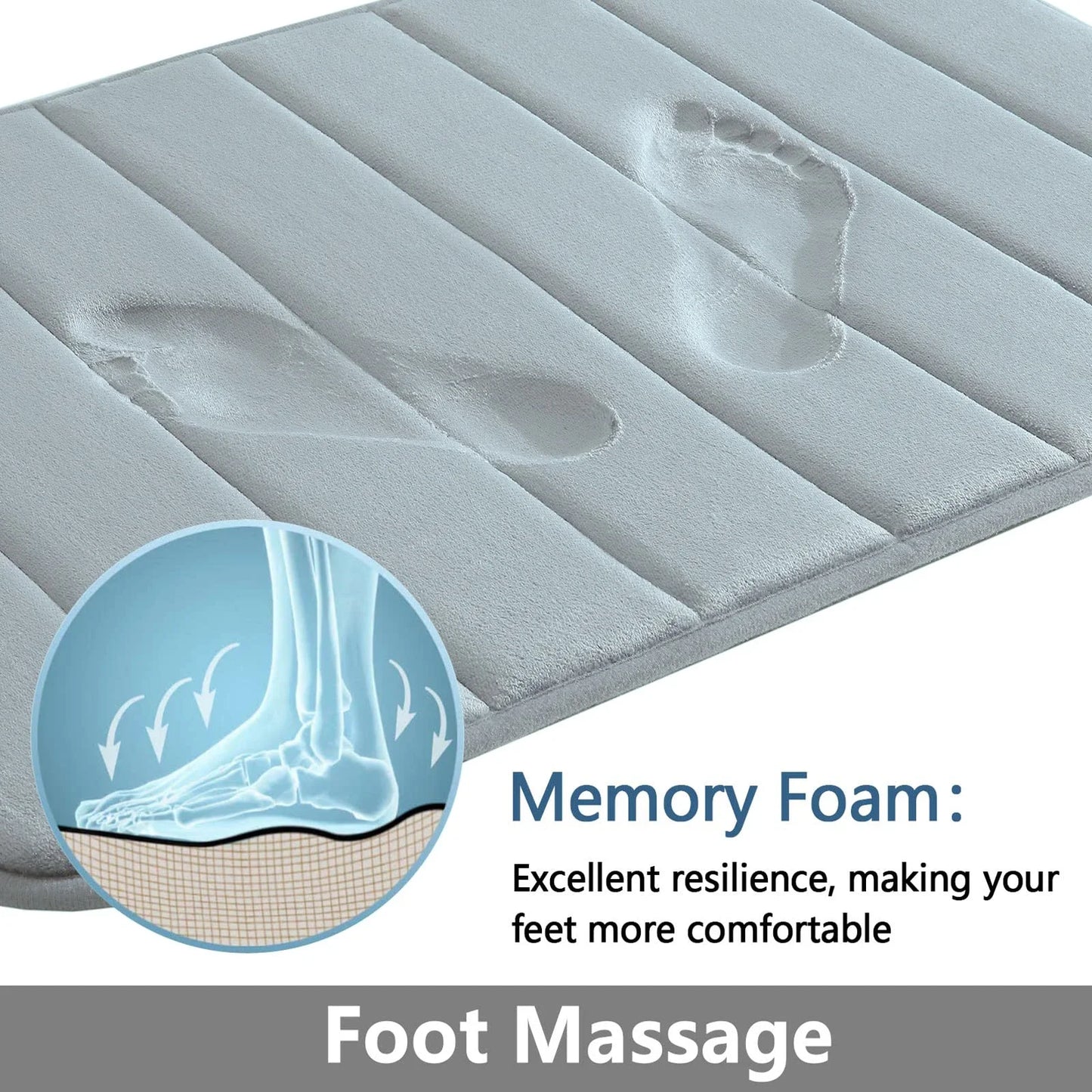 Super Absorbent Bath Mat Memory Foam Carpet