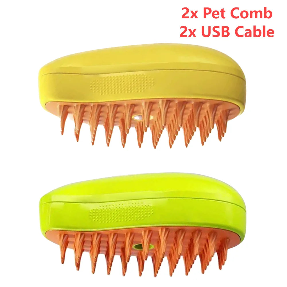 3 In 1 Cat Steamy Brush Grooming Comb Cleaning