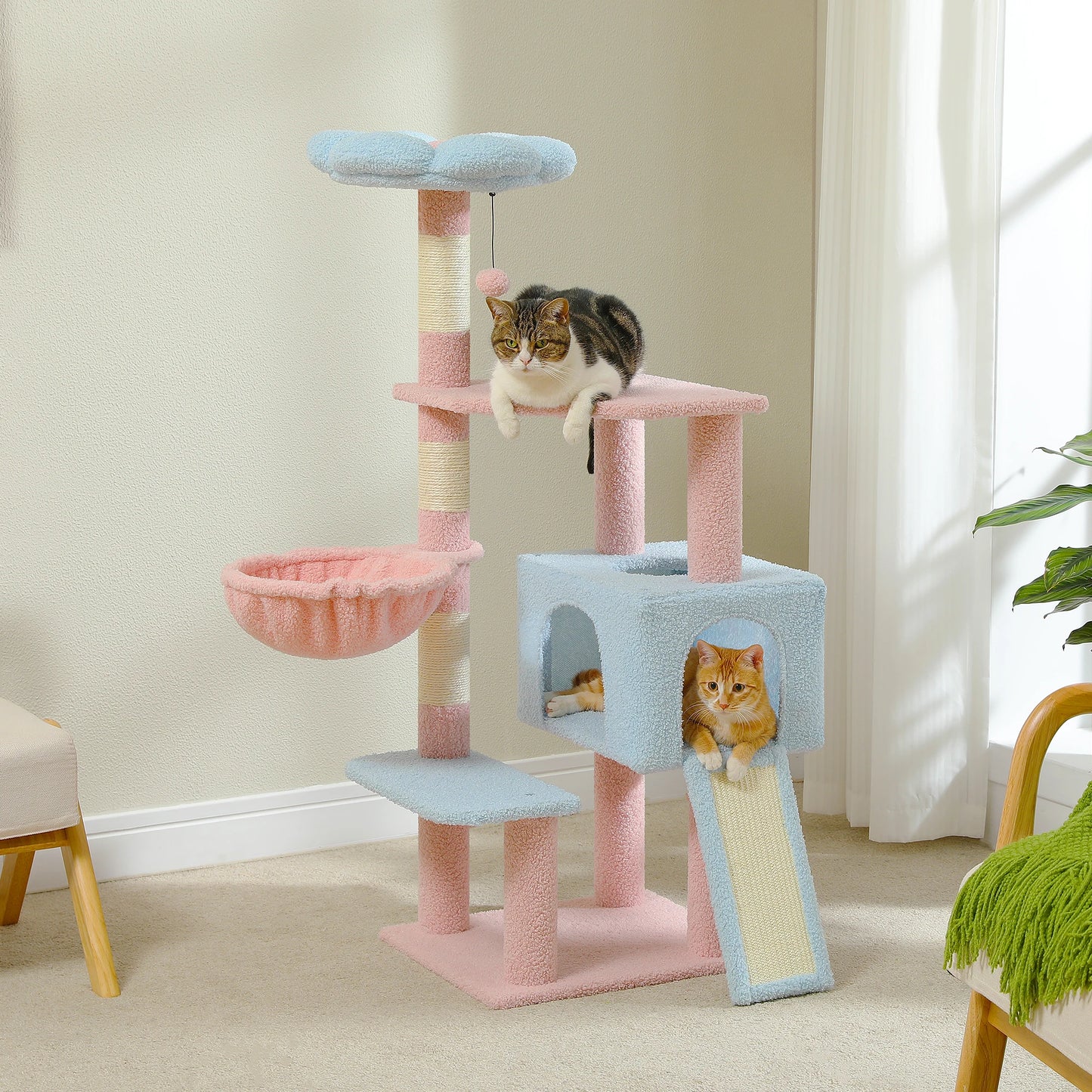 Cat Tree Multi-Level Covered Scratching Posts