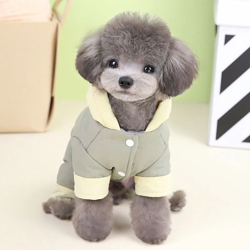 Winter dog clothing hoodie warm down jacket