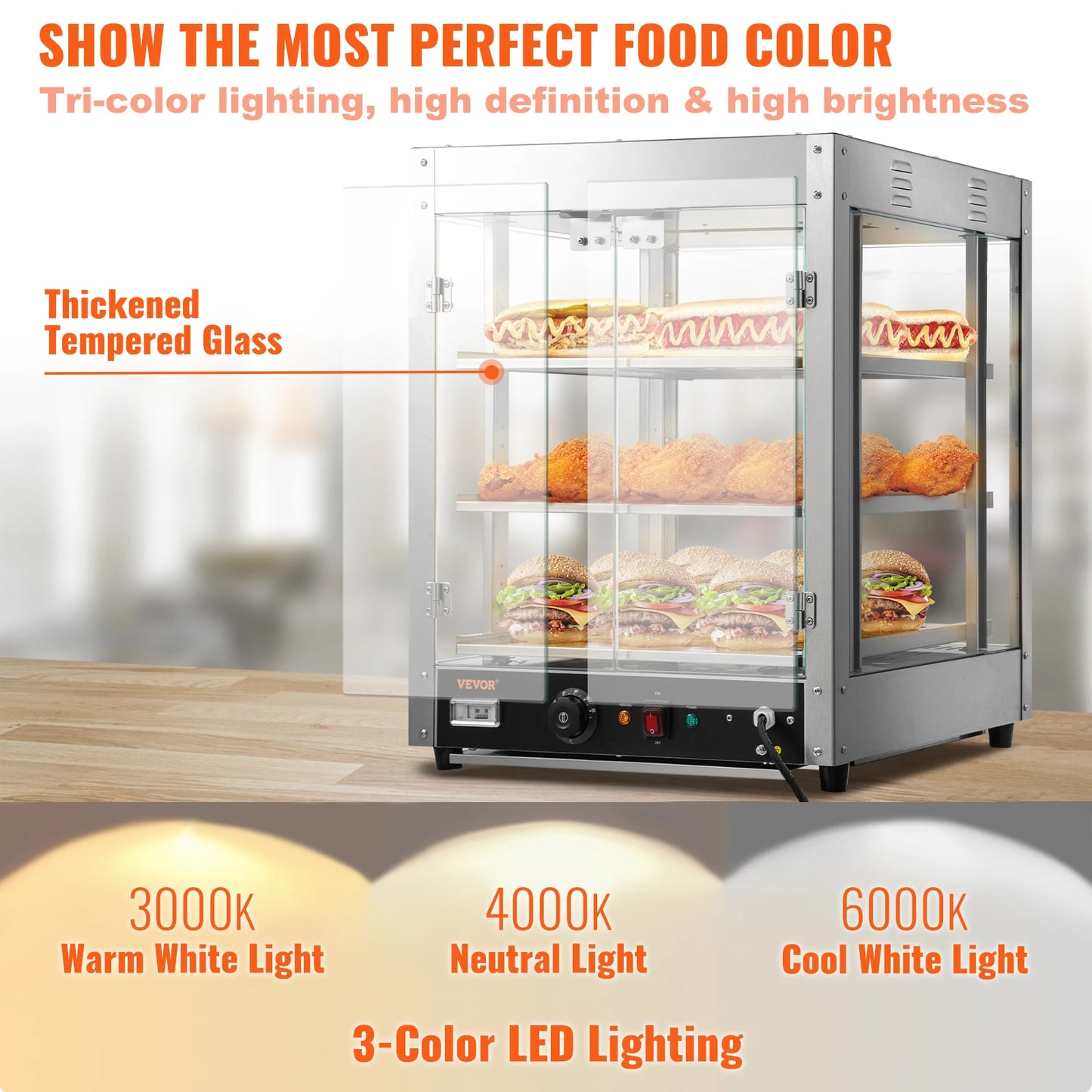 Food Warmer Commercial 3D Heating Pizza Pastry