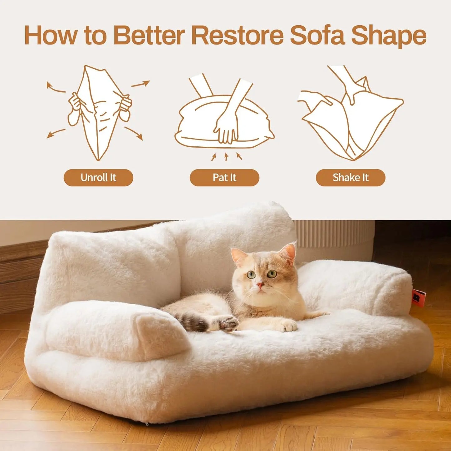 Bed Fluffy and Soft Dog Sofa 66x48cm