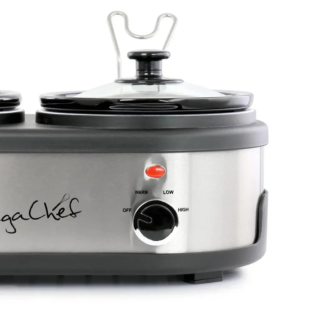 Quart Dual Crock Buffet Slow Cooker Server