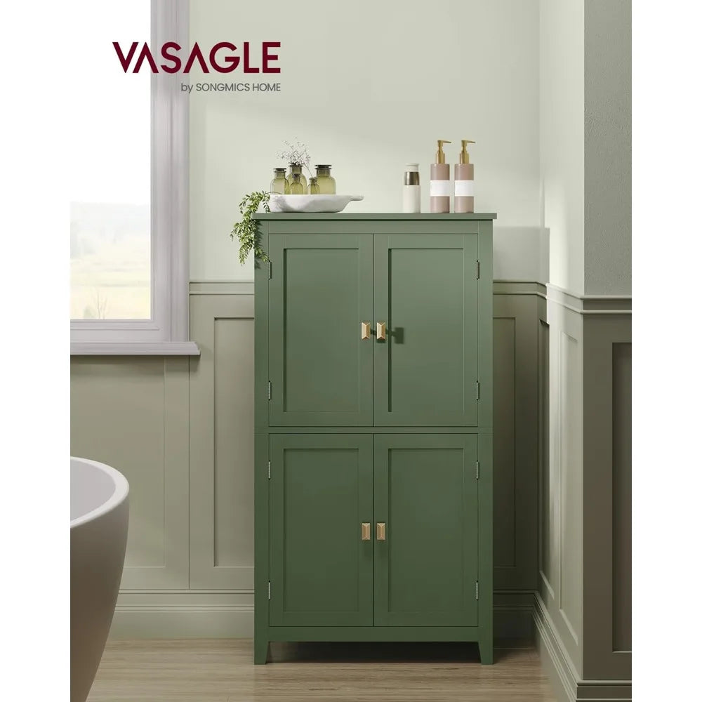 Bathroom Floor Storage Cabinet, Adjustable Shelves