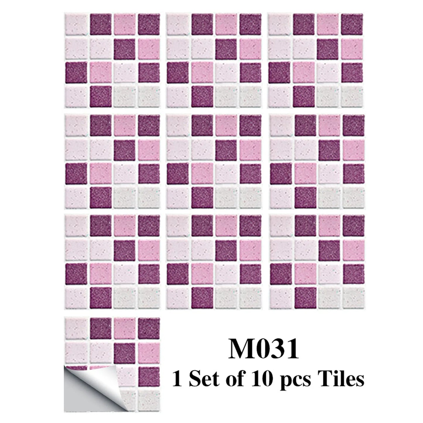 10pc Self Adhesive Tile 3d Sticker Bathroom Wall