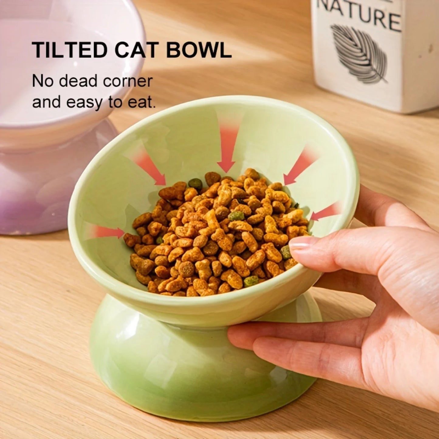 Ceramic Feeding Bowls Elevate For Cats Digestion