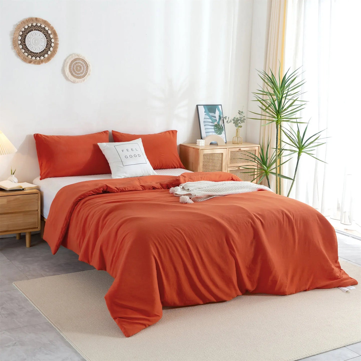 Soft Reversible Comforter Sets Microfiber Skin-friendly