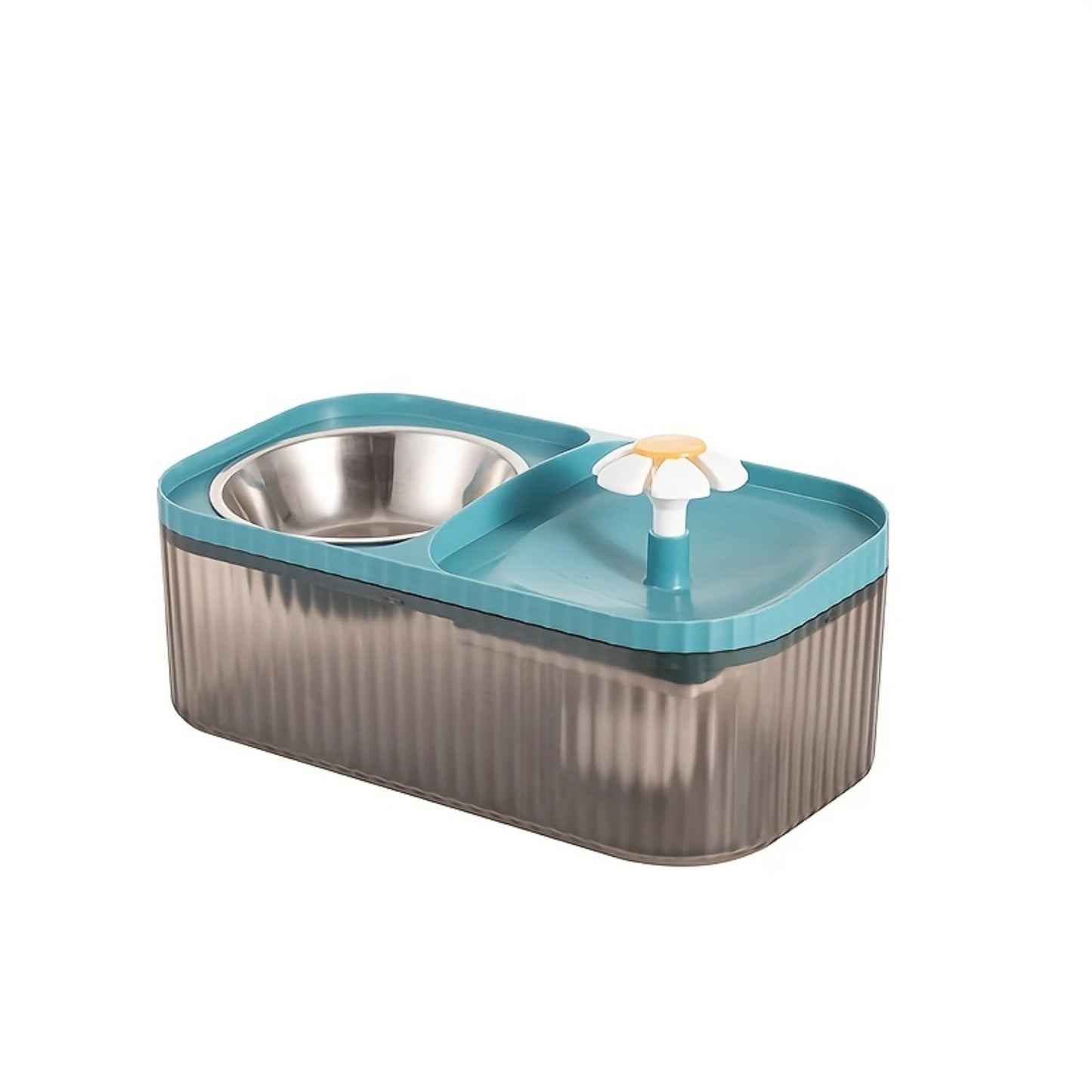 Automatic Cat Water Fountain Elevated Food Bowl