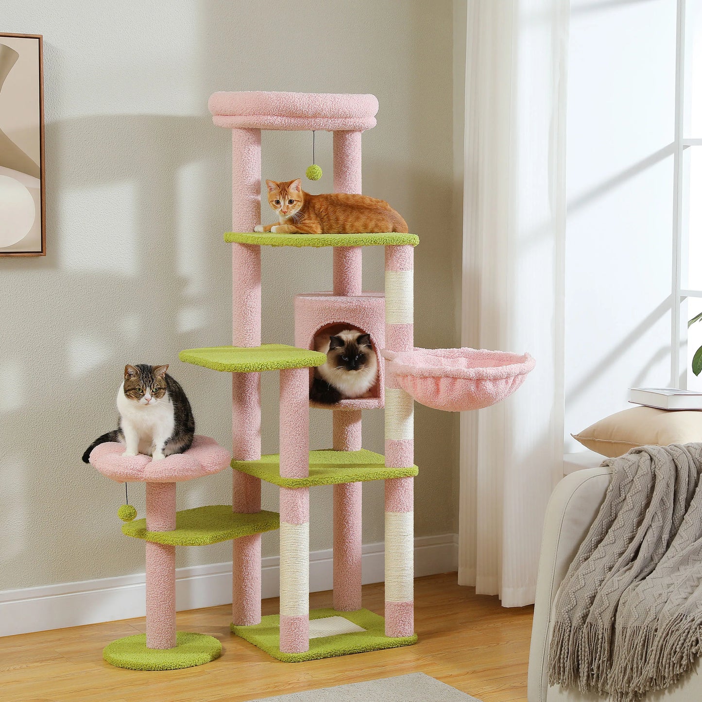 Cat Tree Large Multi-Level Large Hammock