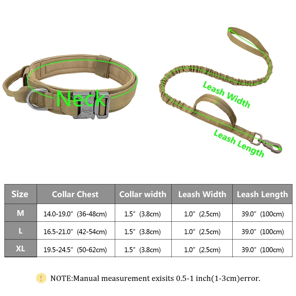 Strong Dog Military Tactical Collar Bungee Leash