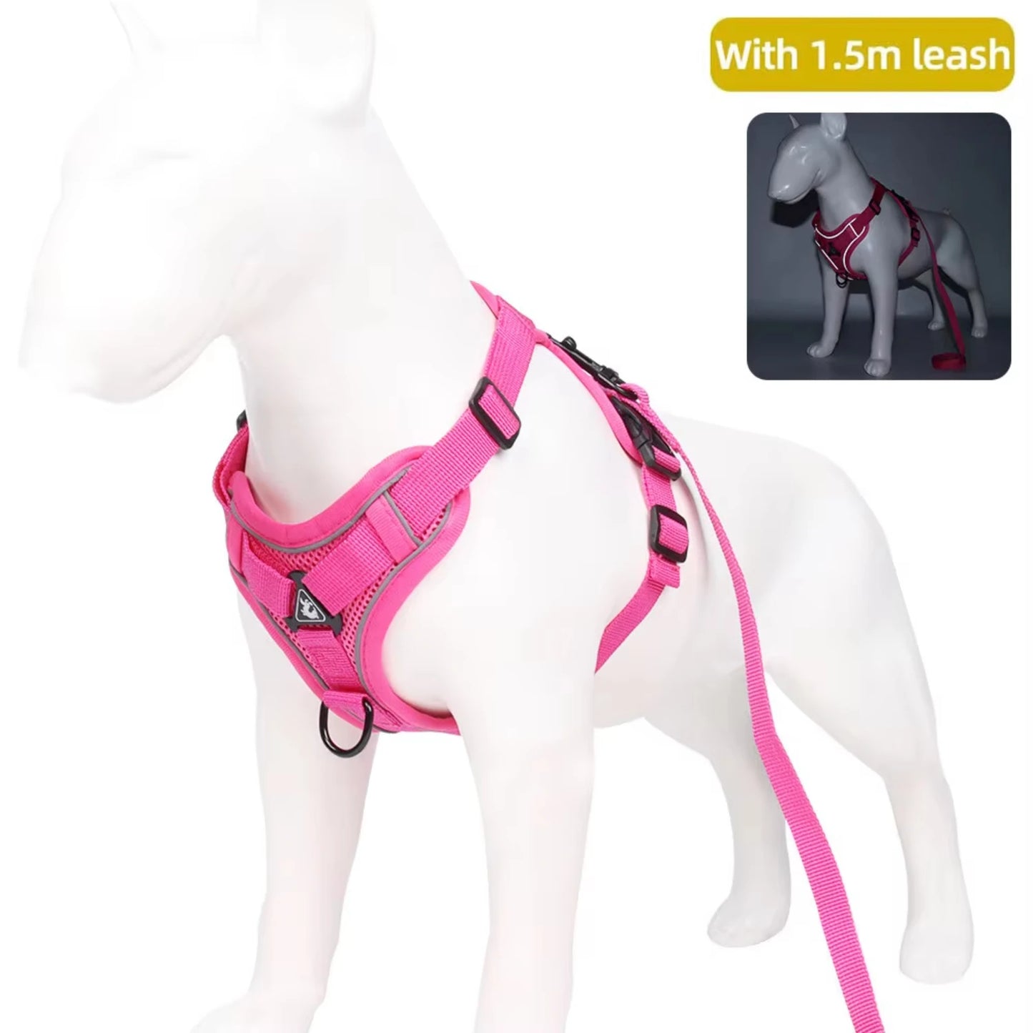 Pull Dog Harness, Unique Colors Reflective Adjustable