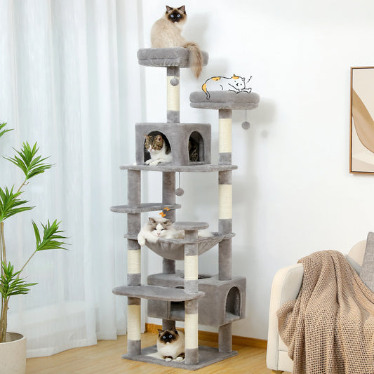 Large Cat Tree Scratching Posts Hammock Perches