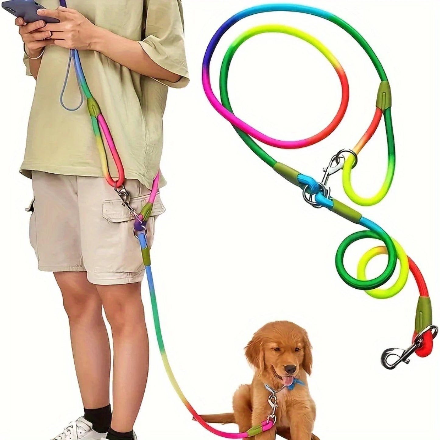 6ft Hands-Free Reflective Crossbody Dog Leash