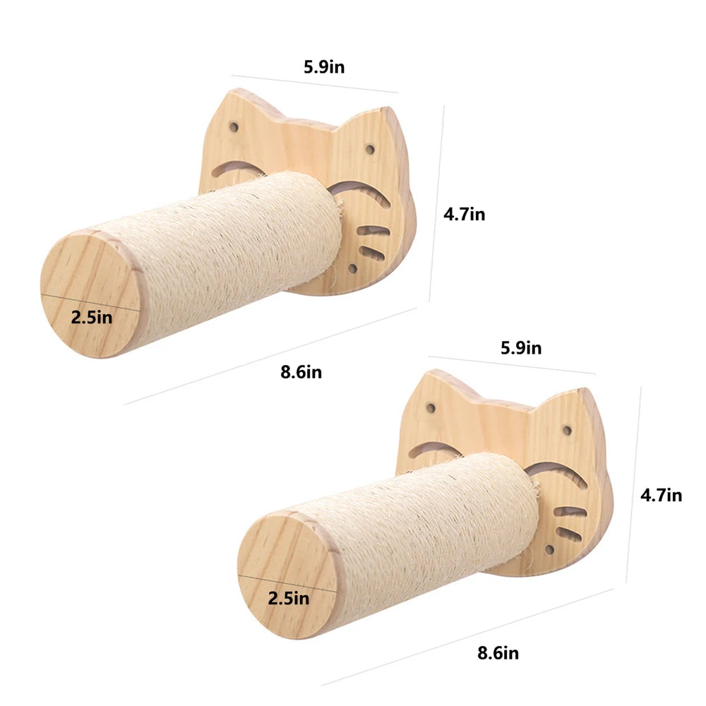 Cat Wall Mounted Four Step Scratching Post