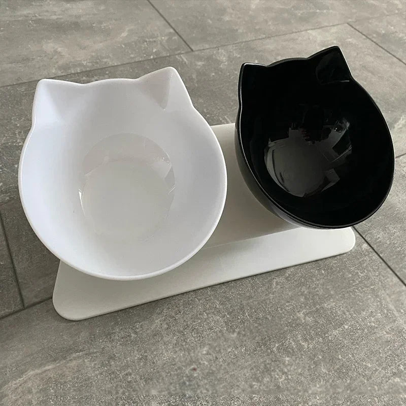 Double Cat Bowl Elevated Stand Product Supplies