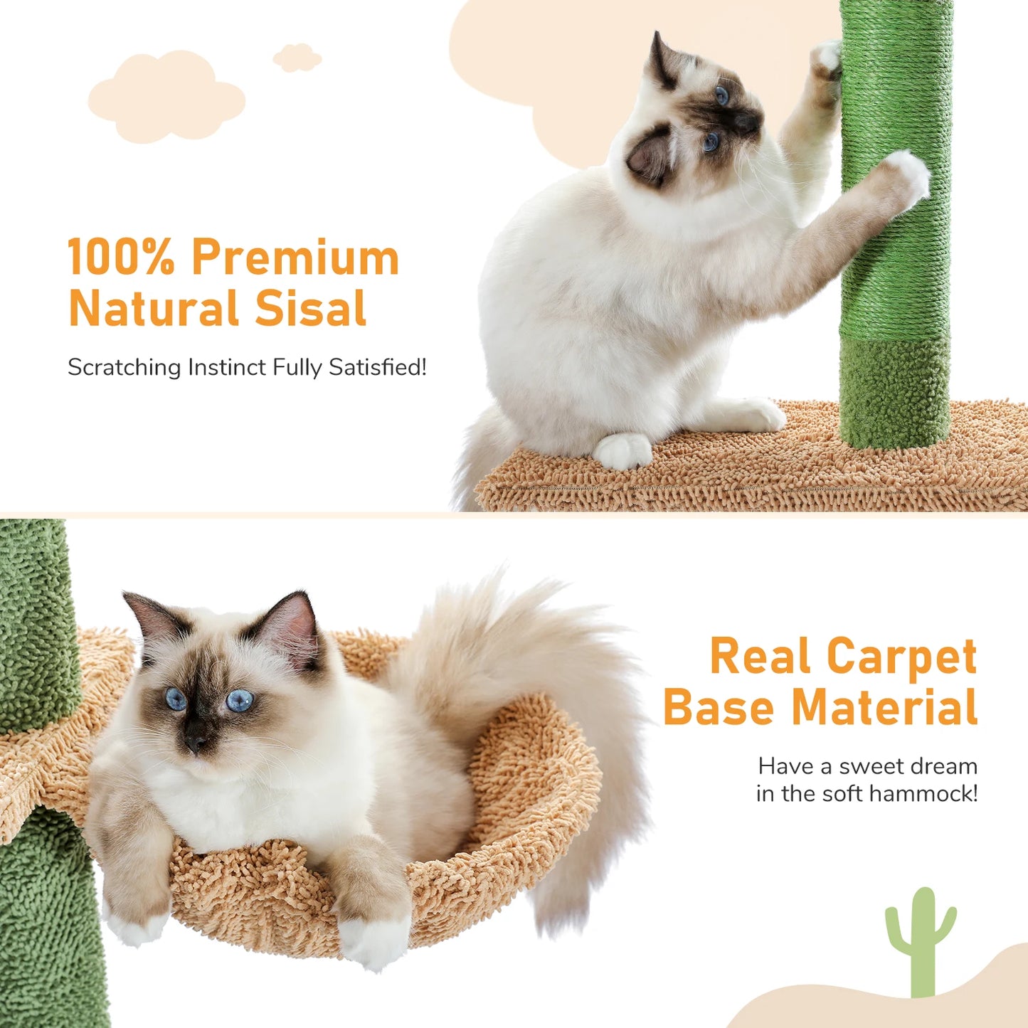 Cat Tree Scratching Post Hammock Dangling Ball