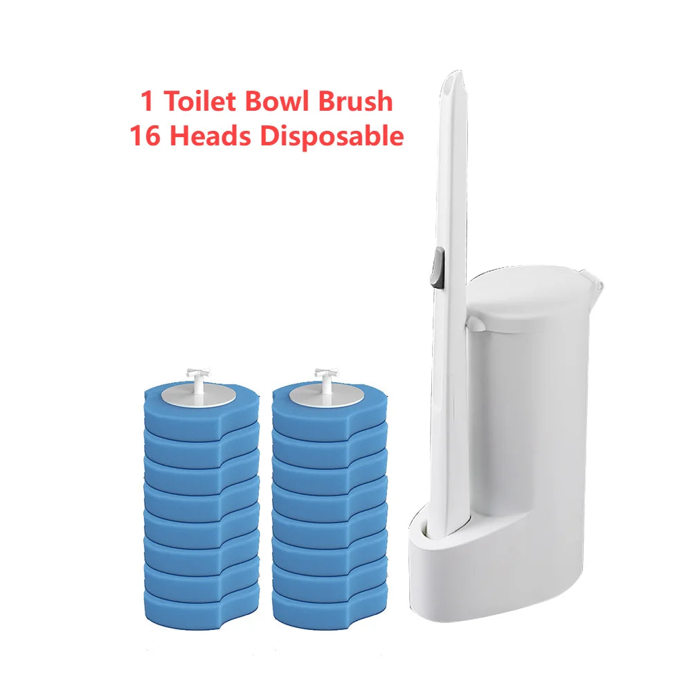 32PCS Disposable Toilet Bowl Brush Long Handle