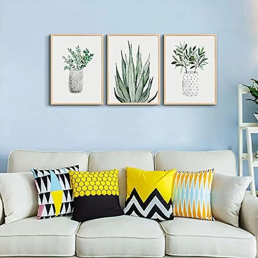 Natural Wood Framed Wall Art Painting Kitchen