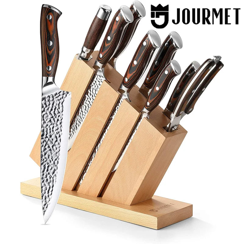 Knife Set block, 9PC Carbon Stainless Steel