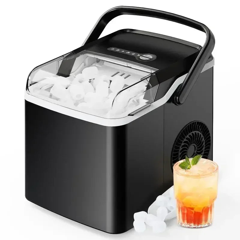 Ice Maker Machine Carry Handle, Self-Cleaning