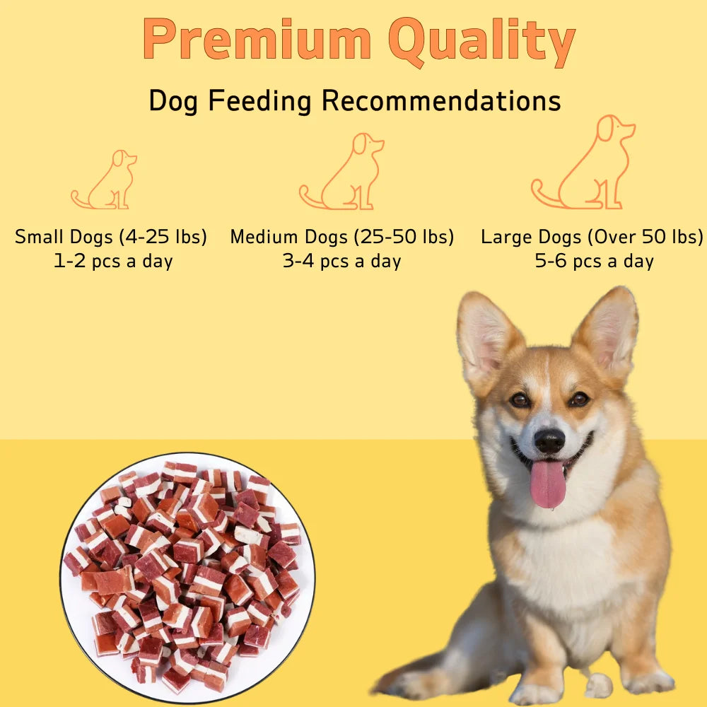 3.53oz Beef Meat Cubes Dog Treats Healthy