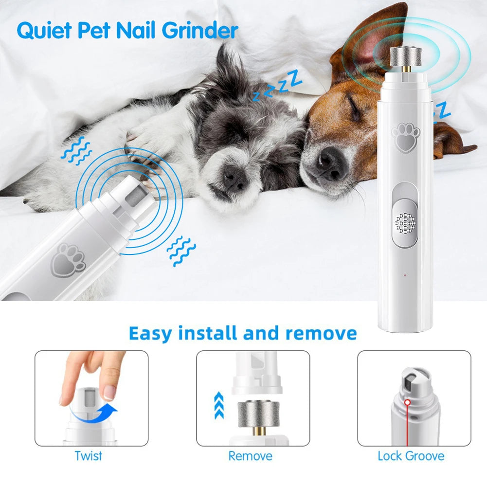 Electric Pet Nail Clipper Rechargeable LED Light