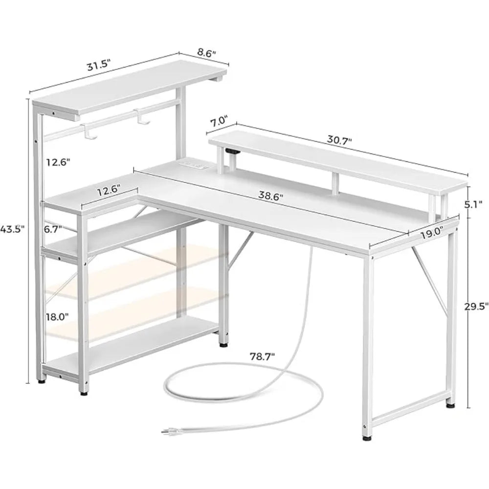 Seven table Gaming Desk Power Outlet  LED