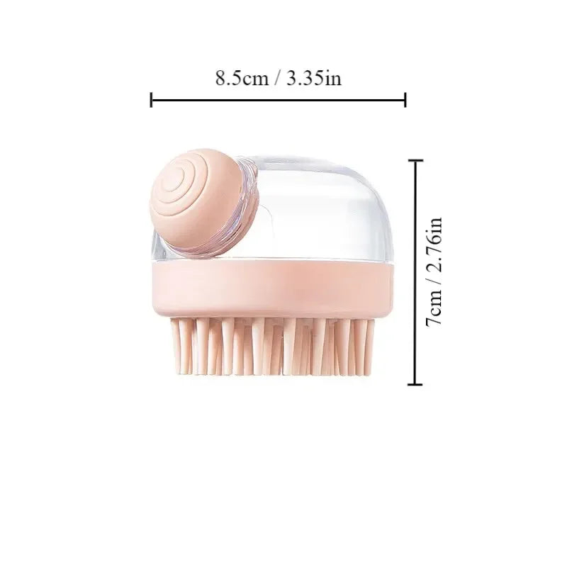 Pet Bath Brush Soft Silicone Shampoo Dispenser