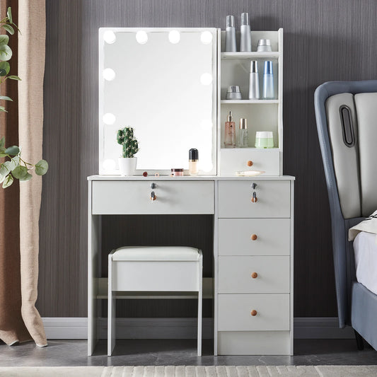 Makeup Vanity Table Drawers, Vanity Desk Set